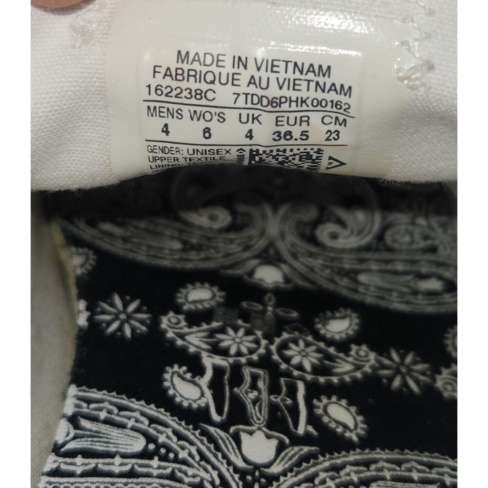 Converse x Miley Cyrus Sneakers Limited Edition White Silver Women's Size 6 - Picture 5 of 14